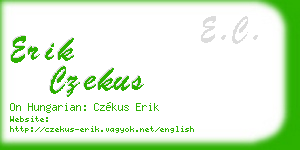 erik czekus business card