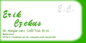 erik czekus business card